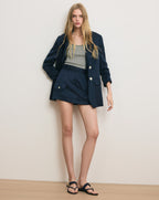 Veronica Beard Felina Mini Skort - Navy