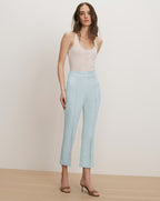 Veronica Beard Dell Slim-Leg Pant - Blue Stream