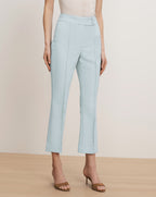 Veronica Beard Dell Slim-Leg Pant - Blue Stream