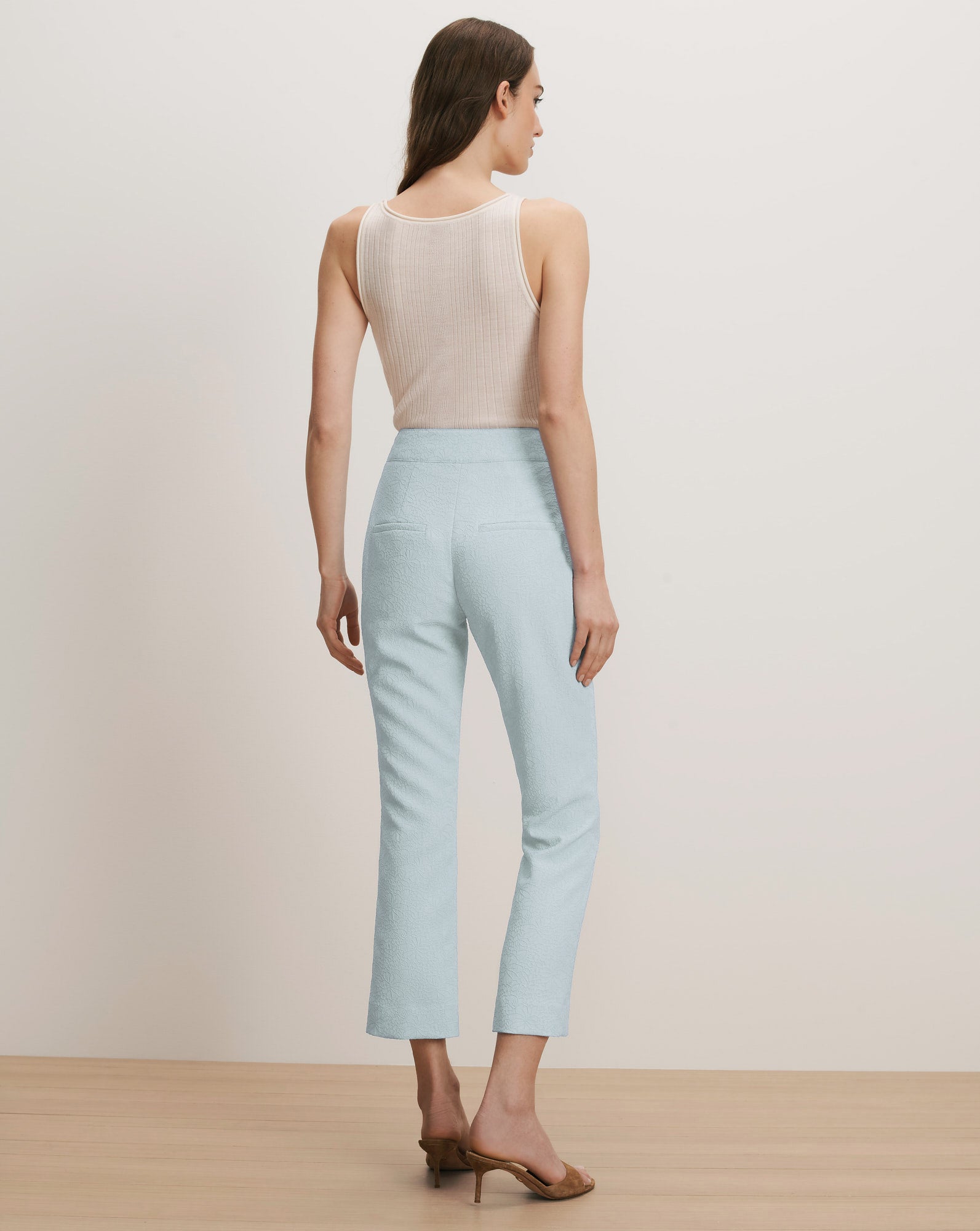 Veronica Beard Dell Slim-Leg Pant - Blue Stream