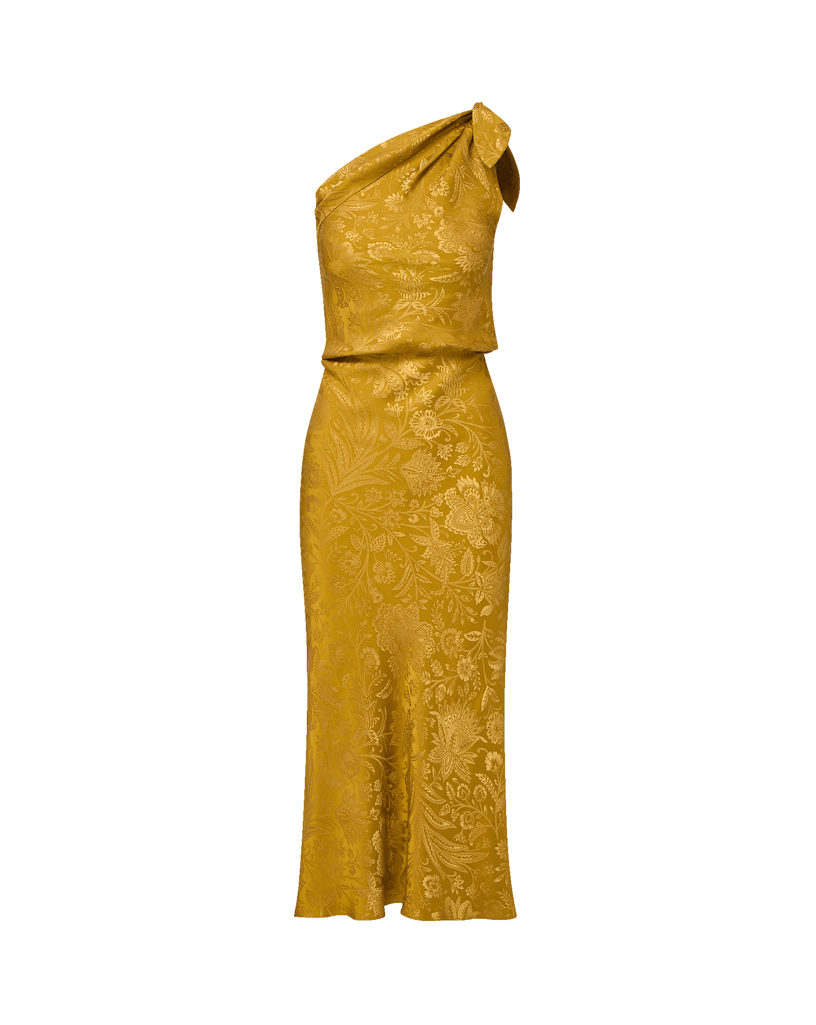 Veronica Beard Grycen One-Shoulder Midi Dress | Gold Ochre | Size 2 Veronica Beard Grycen One-Shoulder Midi Dress | Gold Ochre | Size 2