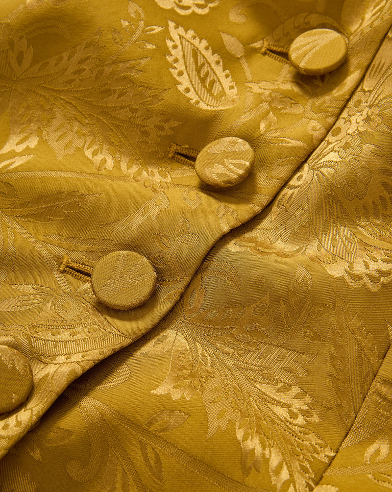 Veronica Beard Pacey Halter Top - Gold Ochre