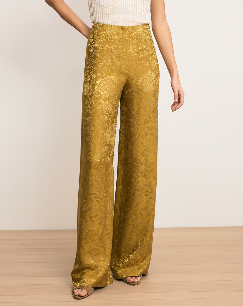 Veronica Beard Ronin Wide-Leg Pant - Gold Ochre