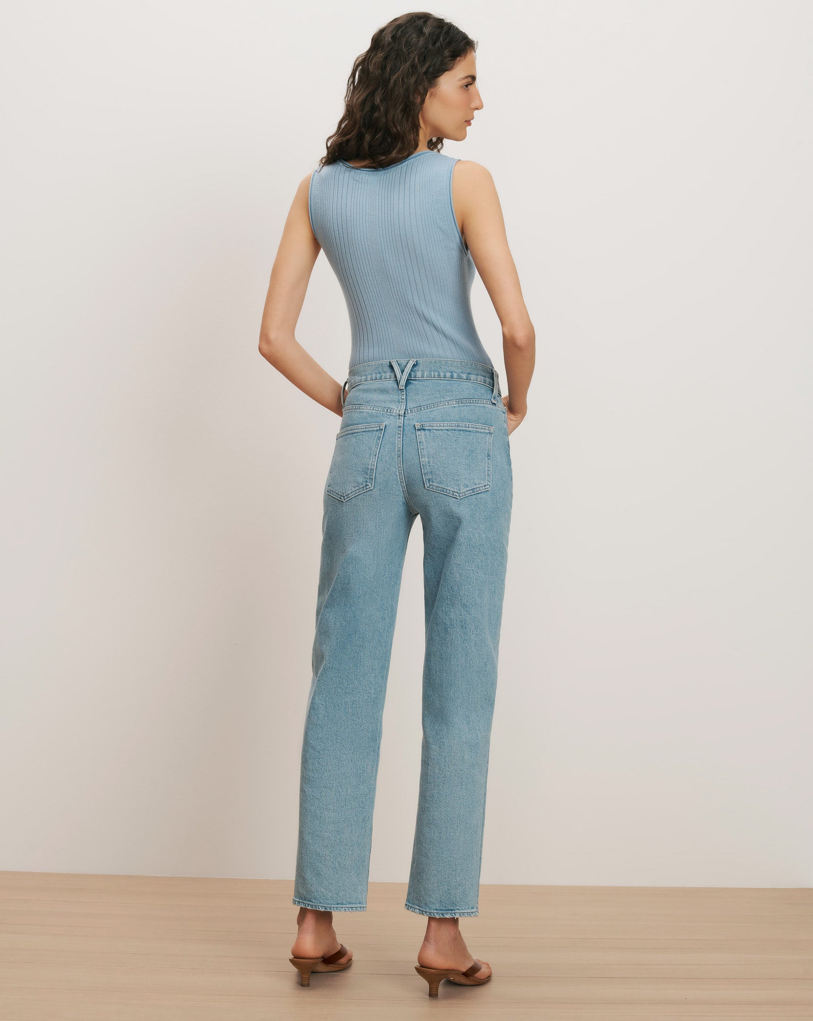 Veronica Beard Birke Merino Wool Tank Top - Blue Jay