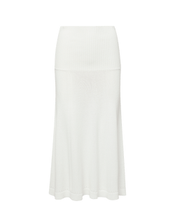 Veronica Beard Cazian Knit Midi Skirt Off-White