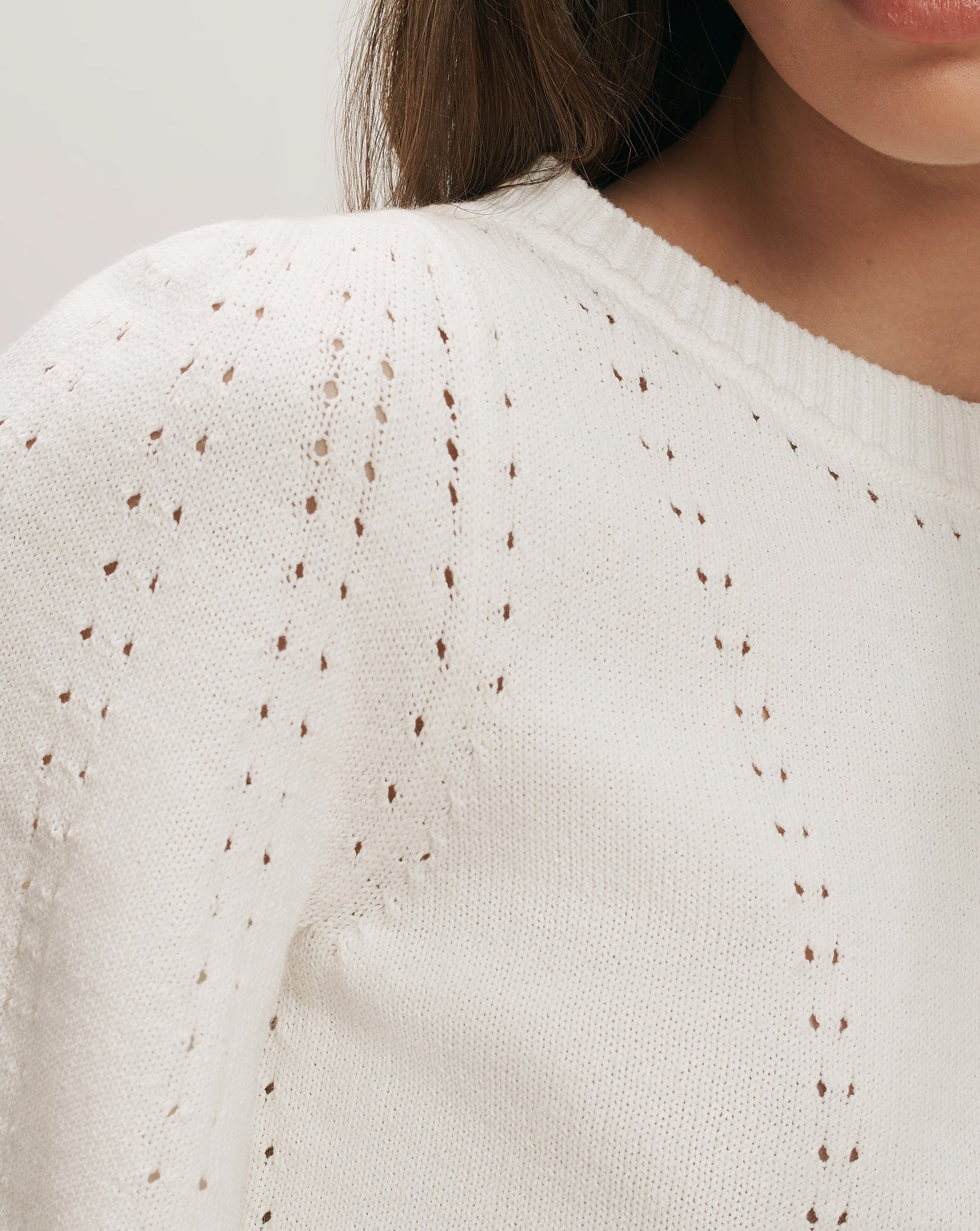 Veronica Beard Rhennan Pointelle Knit Top