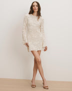 Veronica Beard Teresia Lace Mini Dress - Dove White