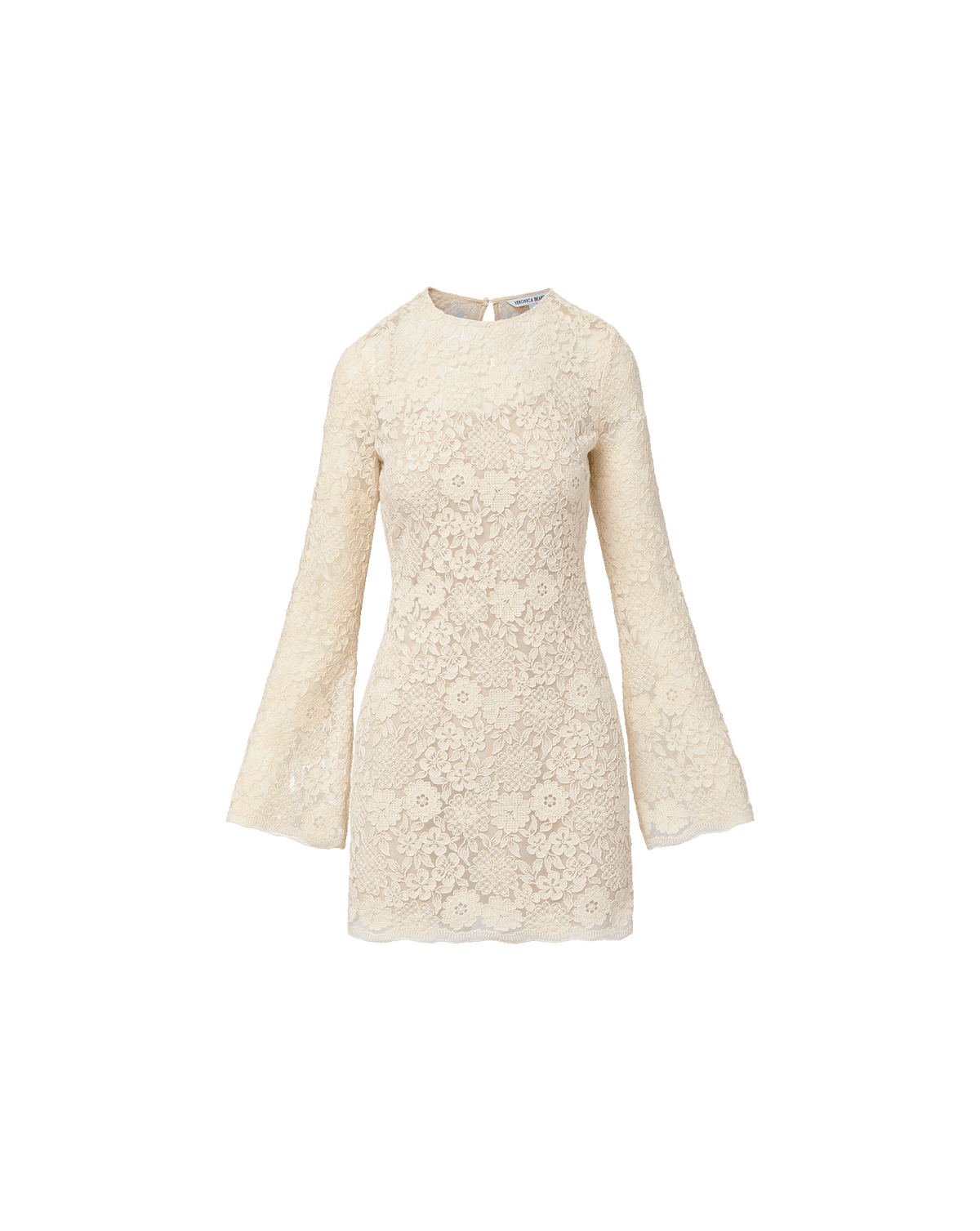 Teresia Lace Mini Dress in Dove | Veronica Beard