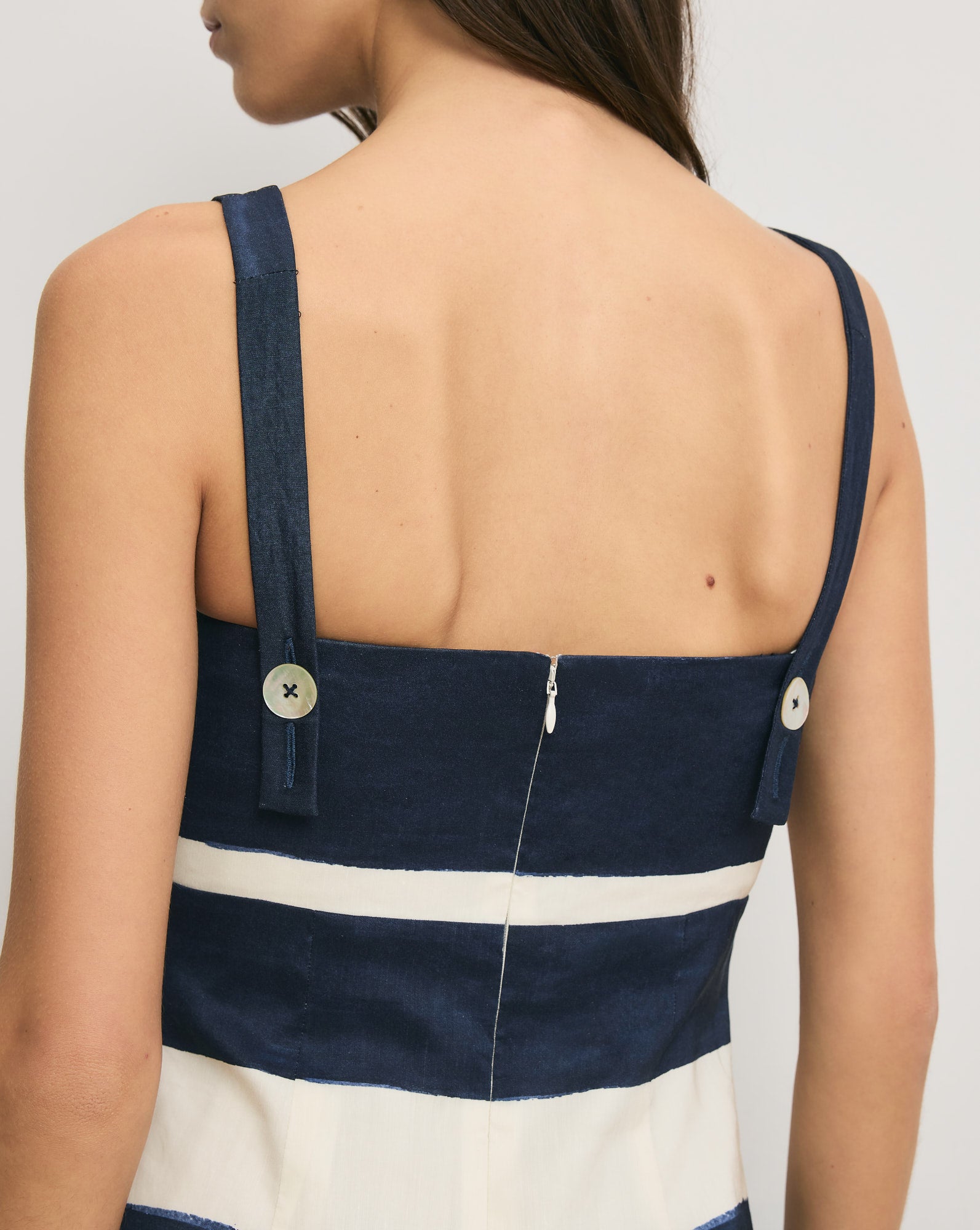 navy blue white striped dress Breton Stripe Form Fitting Dress | Propriano II | Anti-UV