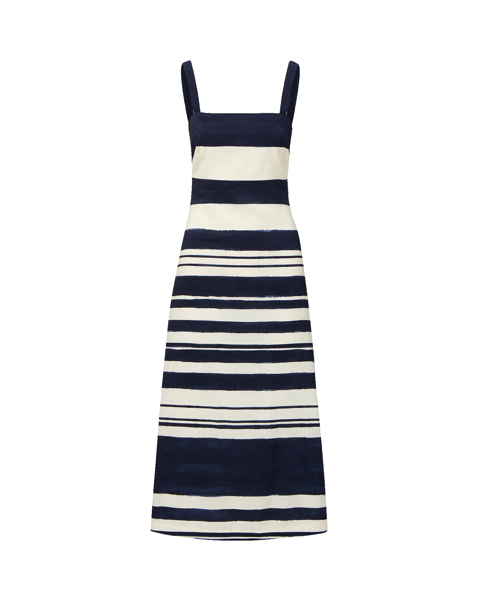 black blue striped dress Veronica Beard Ella Midi | Navy|Dove White fun dress line silhouette and features Black Tie Wedding Attire: Color:LIGHT PINK