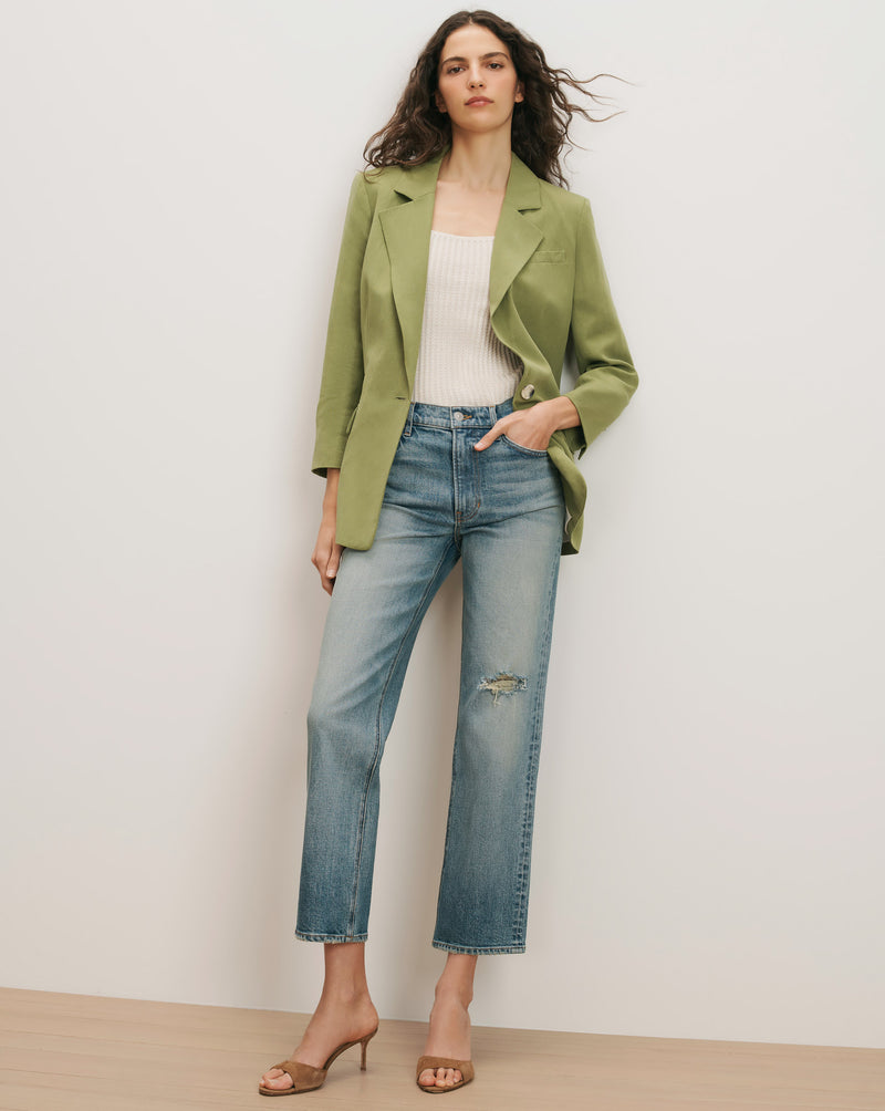 Veronica Beard McGowan Linen Dickey Jacket - Cactus