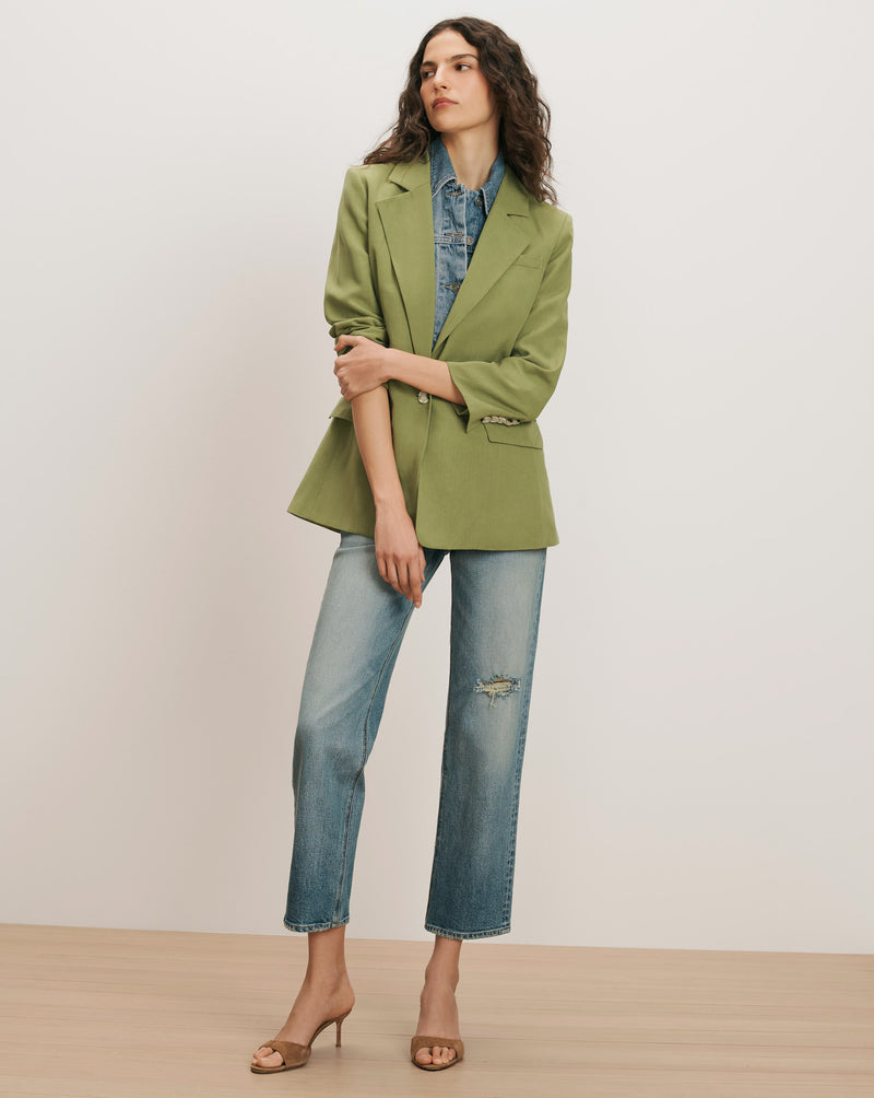 Veronica Beard McGowan Linen Dickey Jacket - Cactus