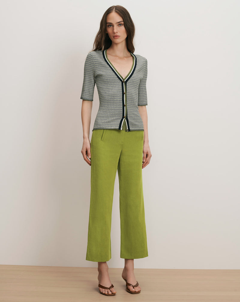 Veronica Beard Dova Wide-Leg Linen Pant - Cactus