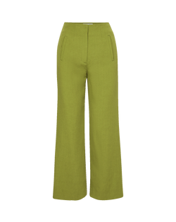 Veronica Beard Dova Wide-Leg Linen Pant - Cactus