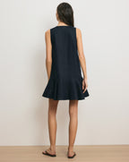 Veronica Beard Treena Linen Mini Dress - Navy
