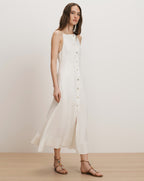 Veronica Beard Georges Linen Midi Dress - White