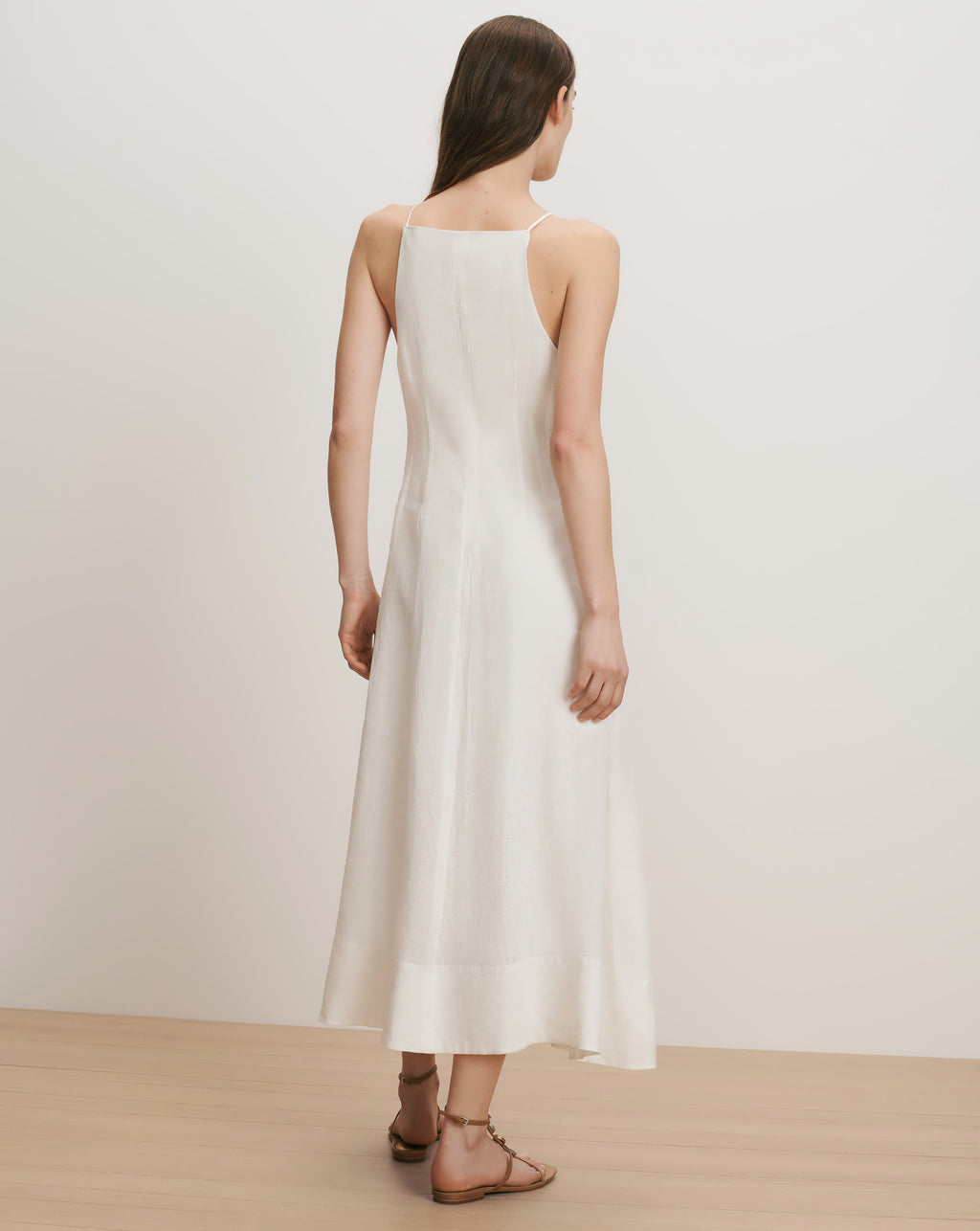 Veronica Beard Georges Linen Midi Dress - White