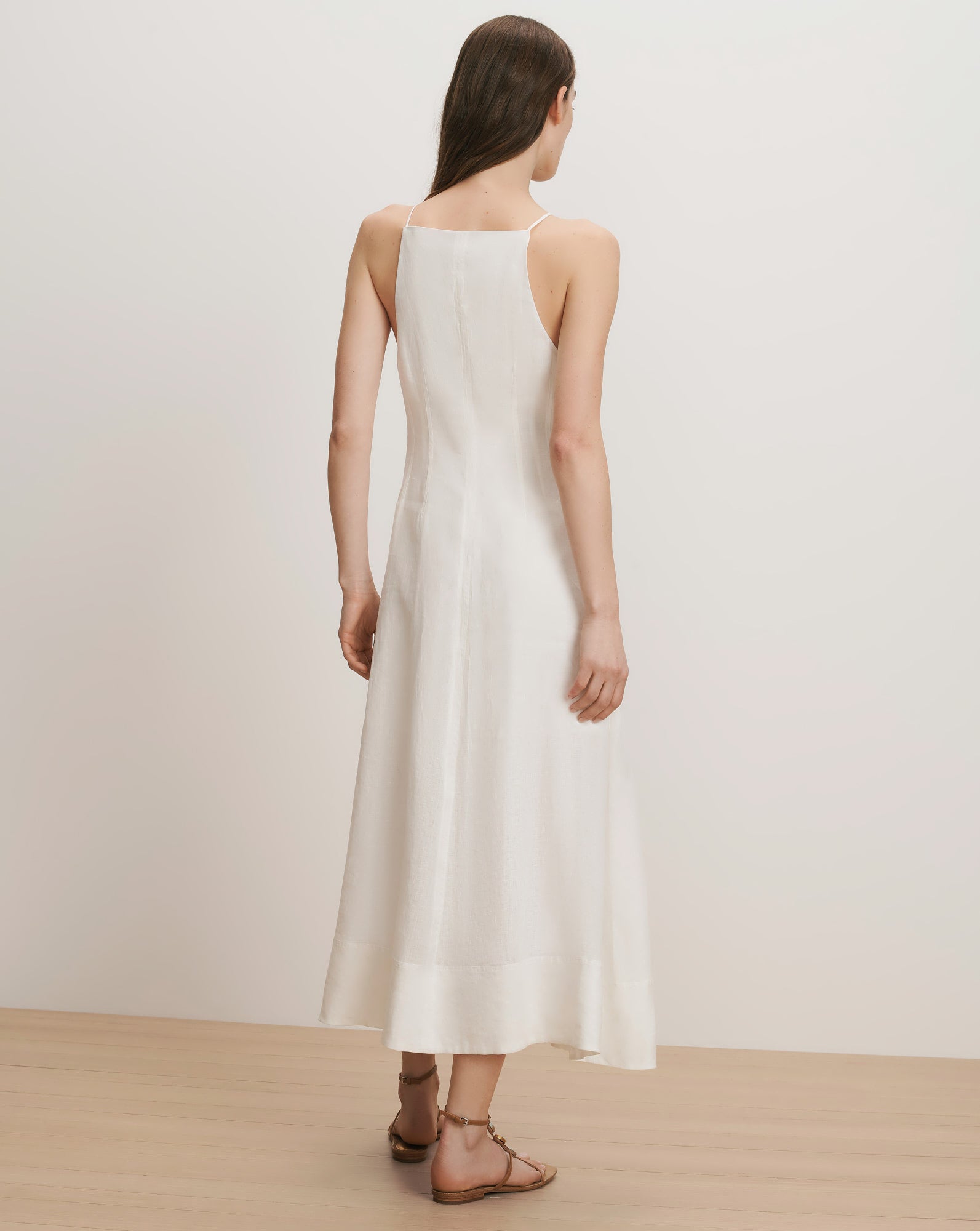 Veronica Beard Georges Linen Midi Dress - White