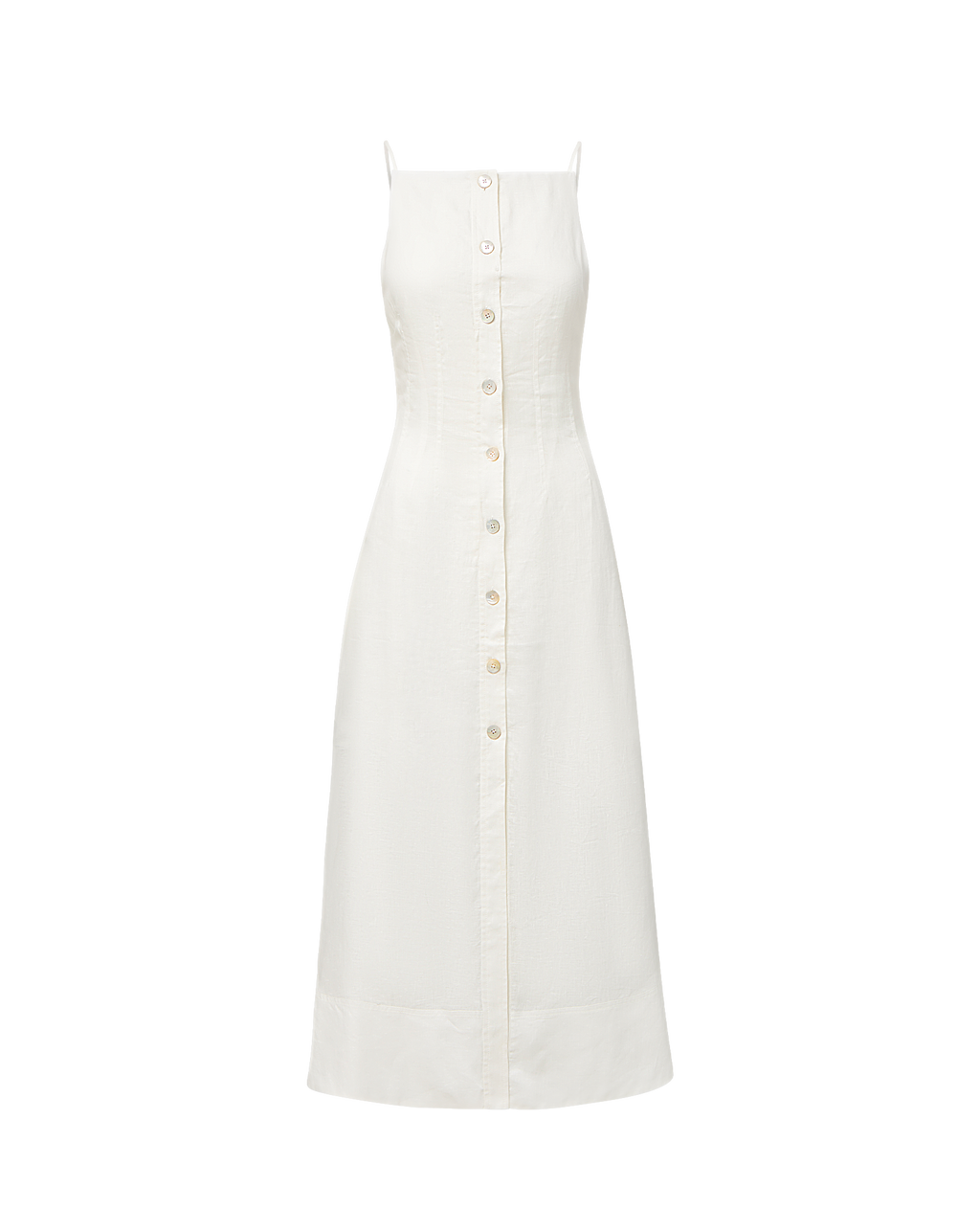 Veronica Beard Georges Linen Midi Dress | White | Size 4 Veronica Beard Georges Linen Midi Dress | White | Size 4