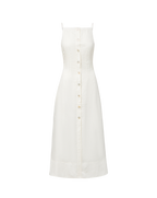 Veronica Beard Georges Linen Midi Dress - White