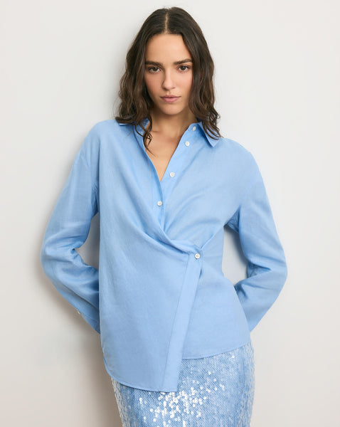 heyon ヘヨン　lsabelle blouse Irina Blouse | Blue Castello – Cleobella