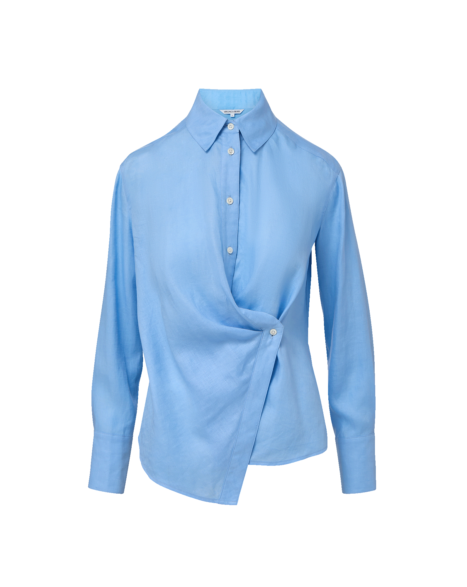 Perezzi Linen Button-Down Shirt in Blue Jay | Veronica Beard Perezzi Linen Button-Down Shirt in Blue Jay | Veronica Beard