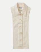 Veronica Beard Slate Cotton Twill Dickey - Dove White