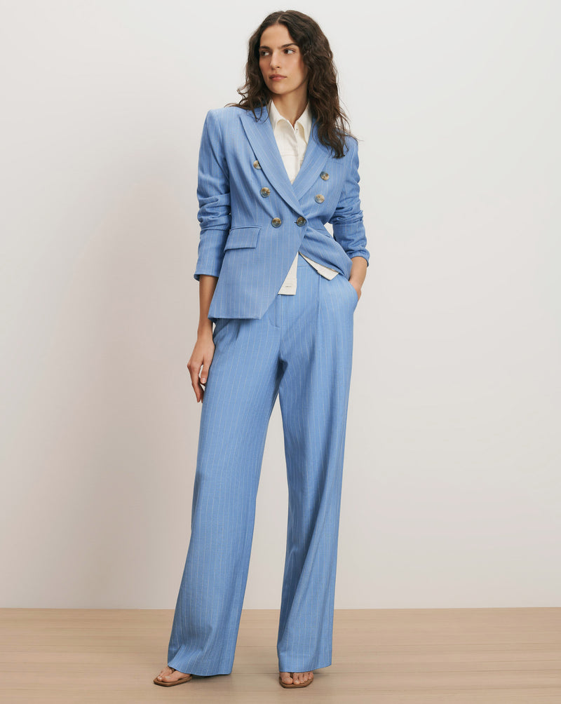 Veronica Beard Slate Cotton Twill Dickey