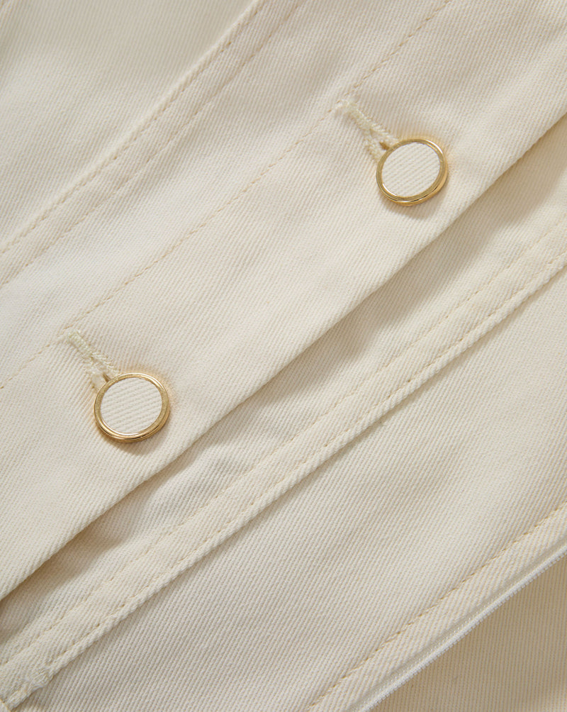 Veronica Beard Slate Cotton Twill Dickey