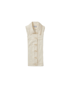 Veronica Beard Slate Cotton Twill Dickey Dove White