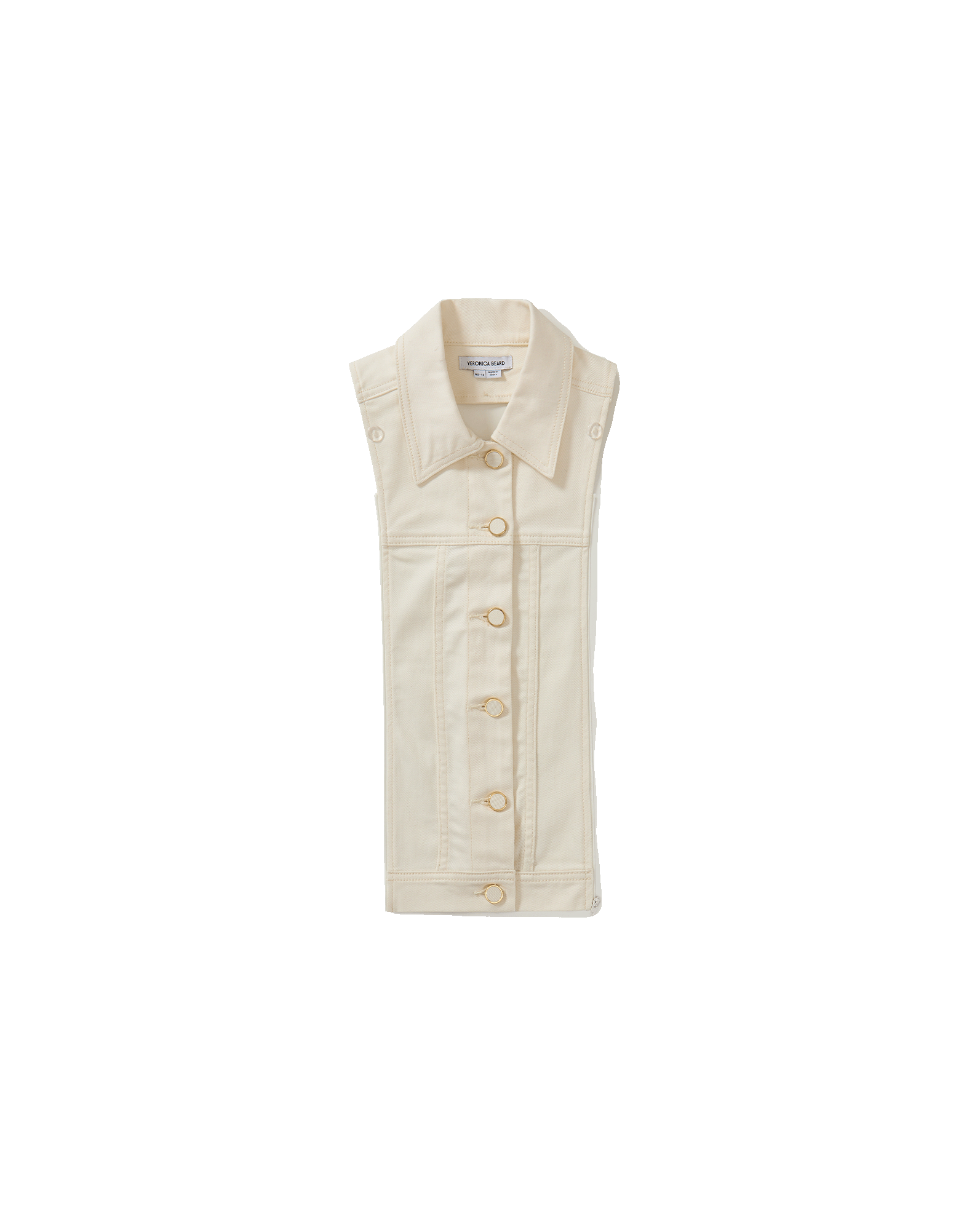Veronica Beard Slate Cotton Twill Dickey Dove White