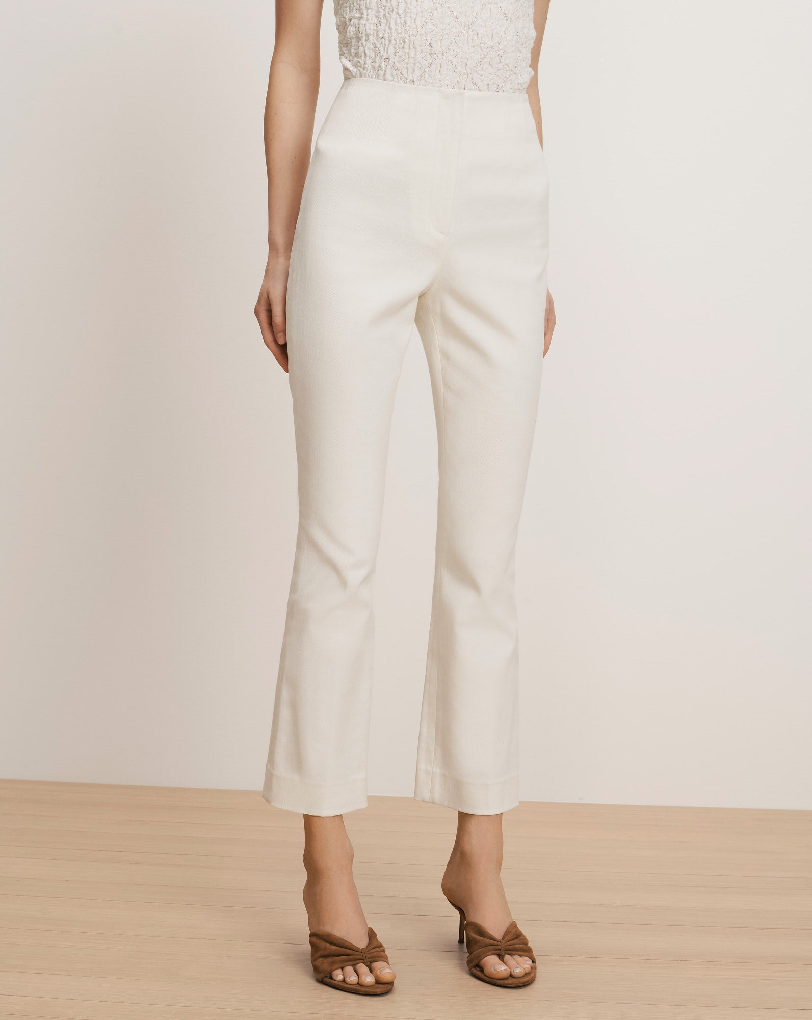 Veronica Beard Althea Kick-Flare Pant - Dove White