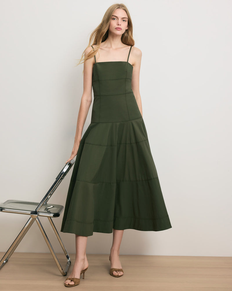 Veronica Beard Ilona Midi Dress - Army
