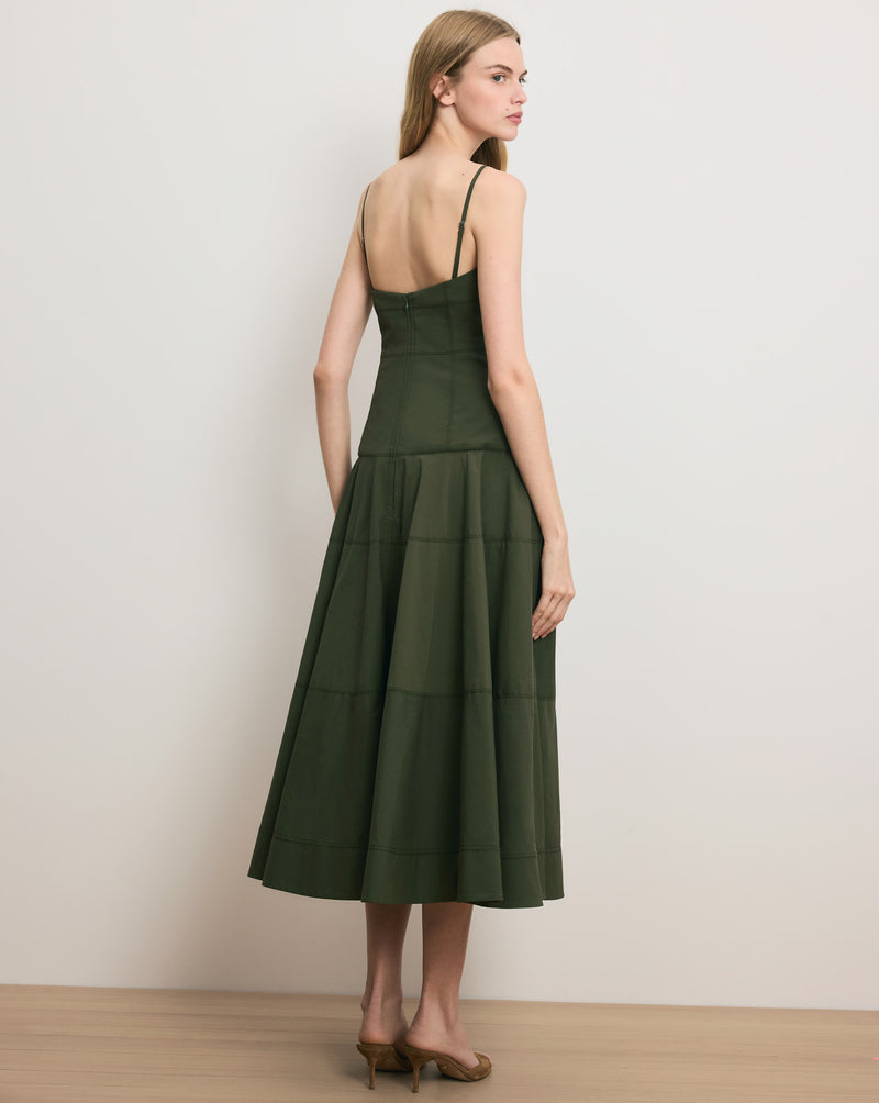 Veronica Beard Ilona Midi Dress - Army