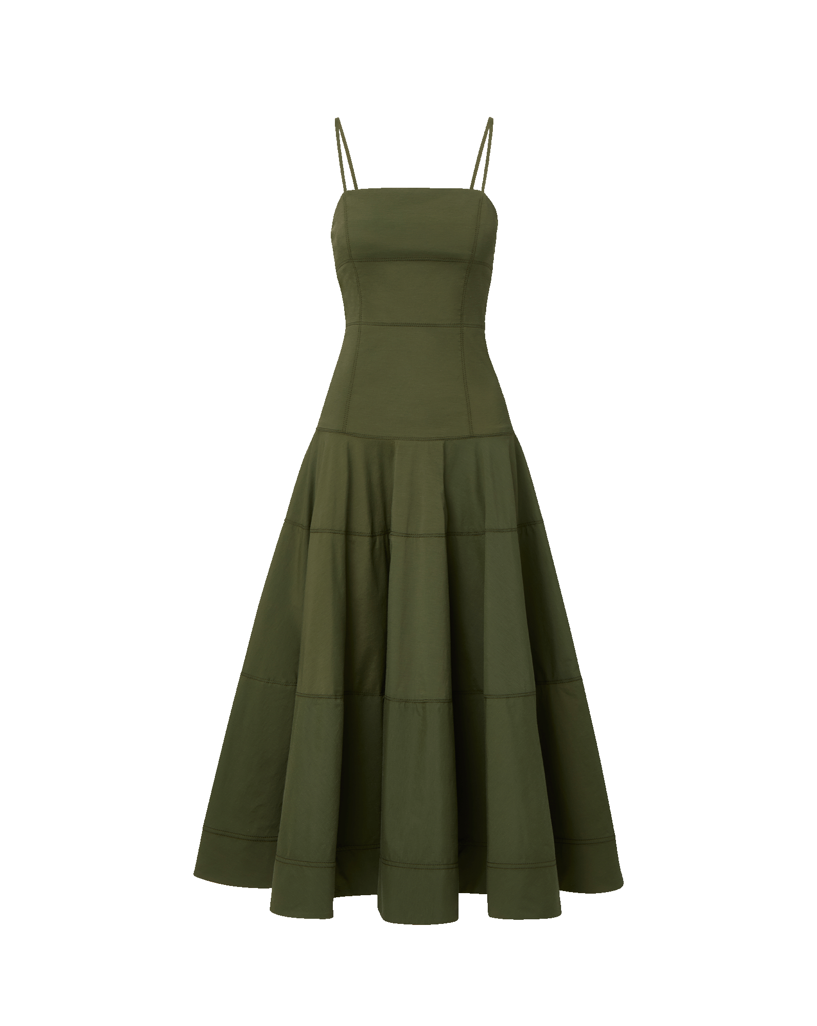 green emerald velvet dress Ilona Midi Dress in Army
