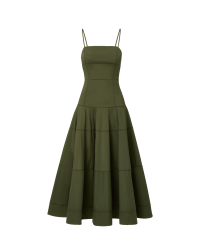 Veronica Beard Ilona Midi Dress - Army