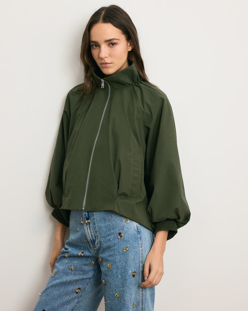 Veronica Beard Circe Bubble Jacket - Army