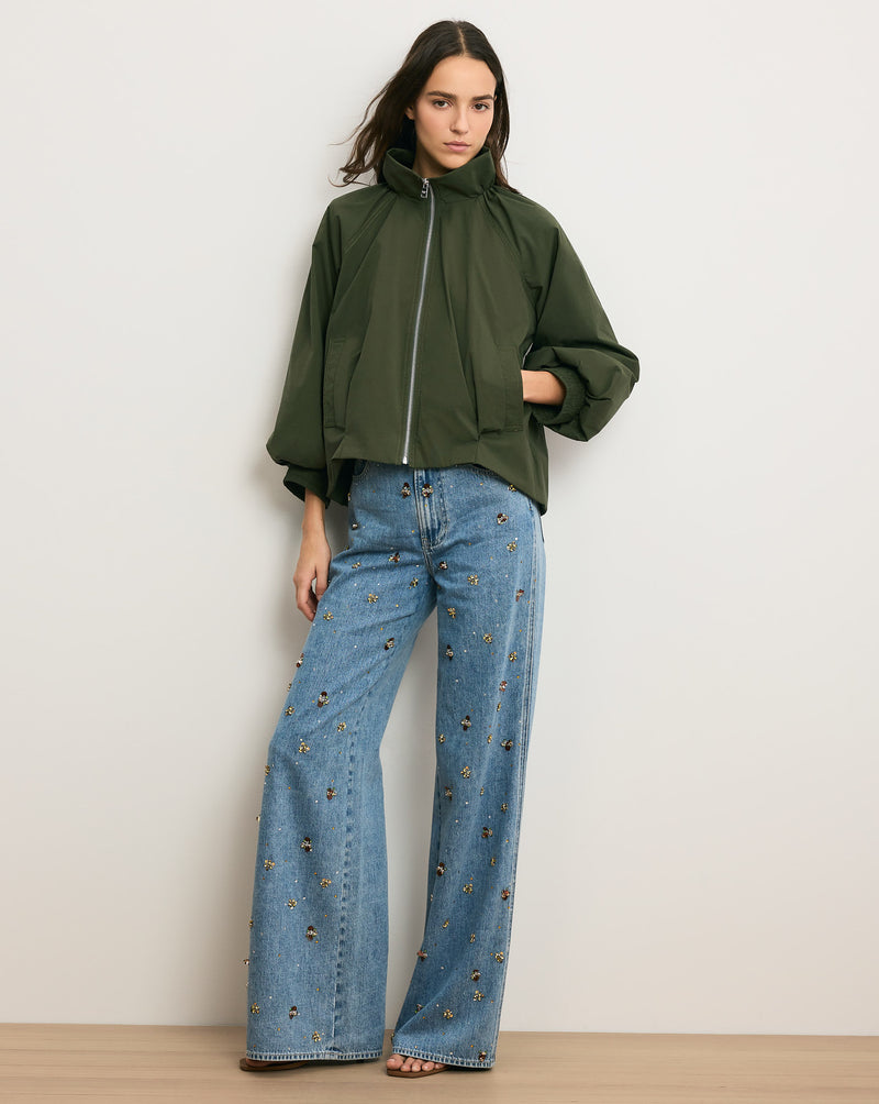 Veronica Beard Circe Bubble Jacket - Army