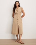 Veronica Beard Orla Midi Shirtdress - Khaki