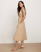 Veronica Beard Orla Midi Shirtdress - Khaki