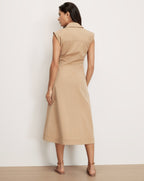 Veronica Beard Orla Midi Shirtdress - Khaki