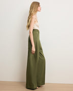 Veronica Beard Heron Crossover Waistband Pant - Army