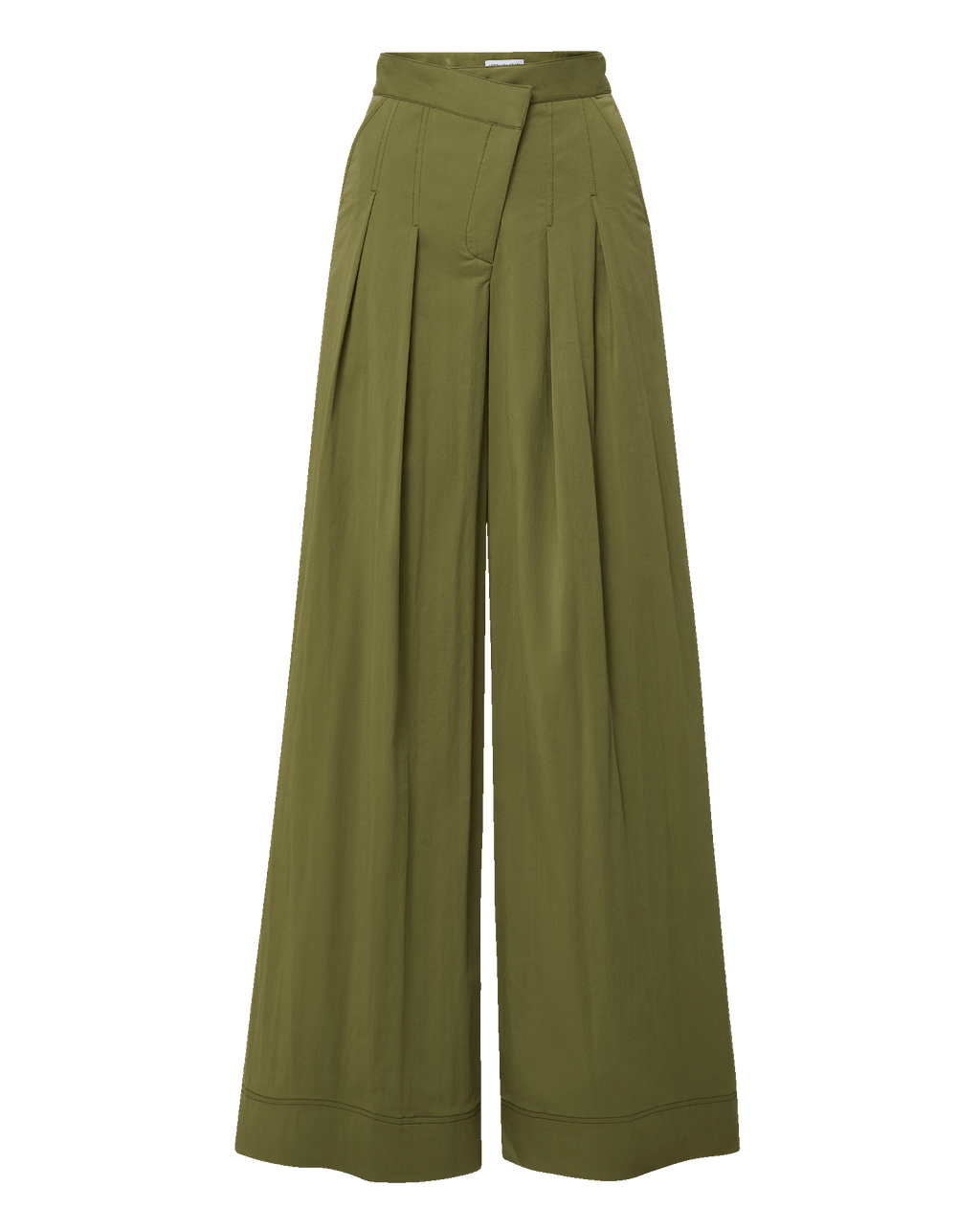 Veronica Beard Heron Crossover Waistband Pant - Army
