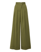 Veronica Beard Heron Crossover Waistband Pant - Army