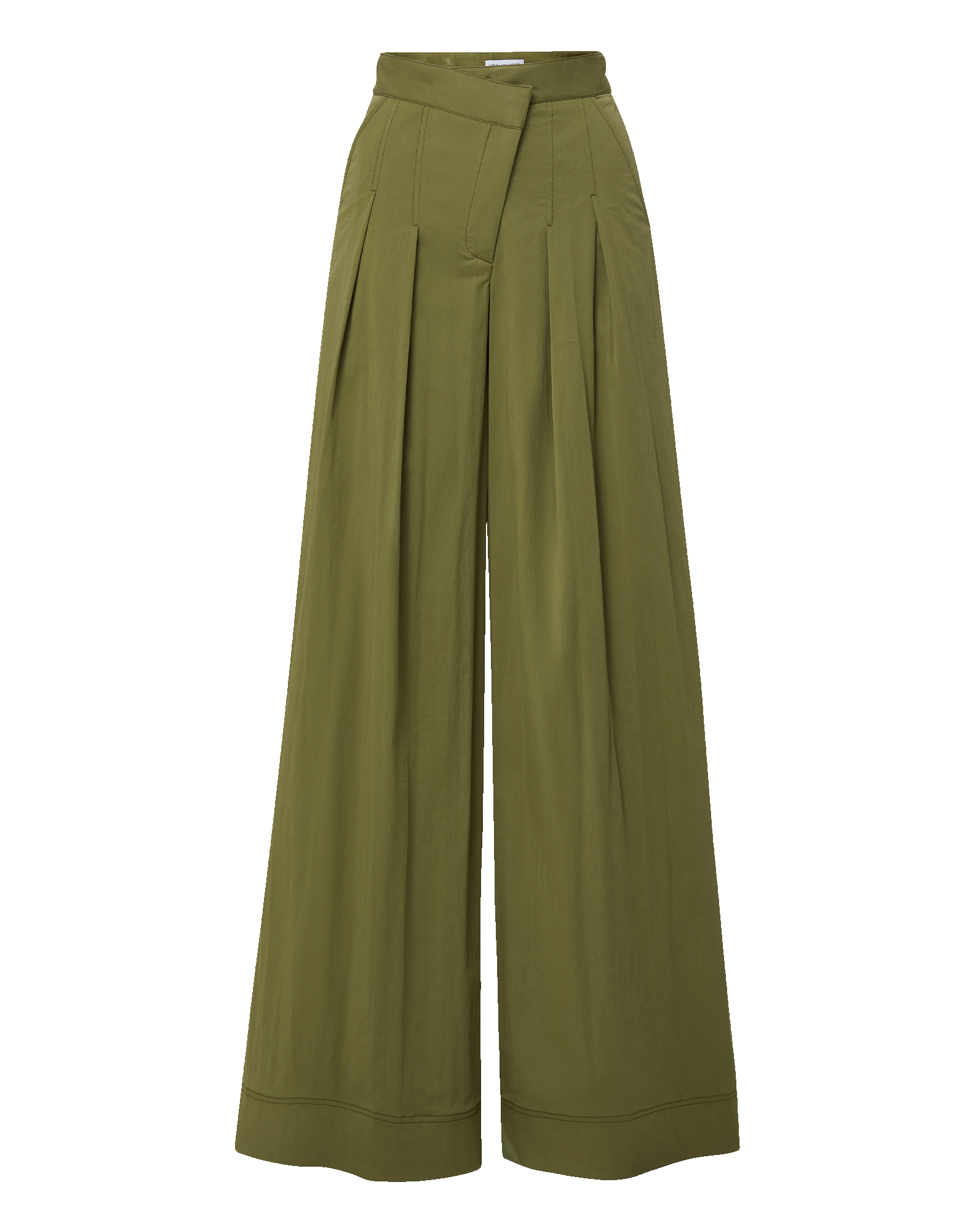Veronica Beard Heron Crossover Waistband Pant - Army