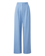 Veronica Beard Heyser Wide-Leg Pant - Blue Jay/Dove White