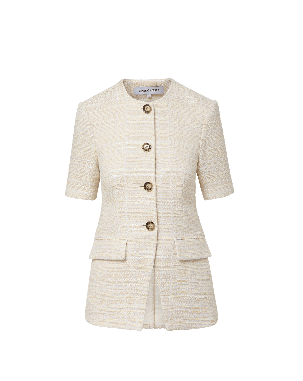 Veronica Beard Bodie Tweed Jacket - Ecru