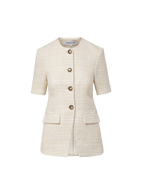 Veronica Beard Bodie Tweed Jacket - Ecru