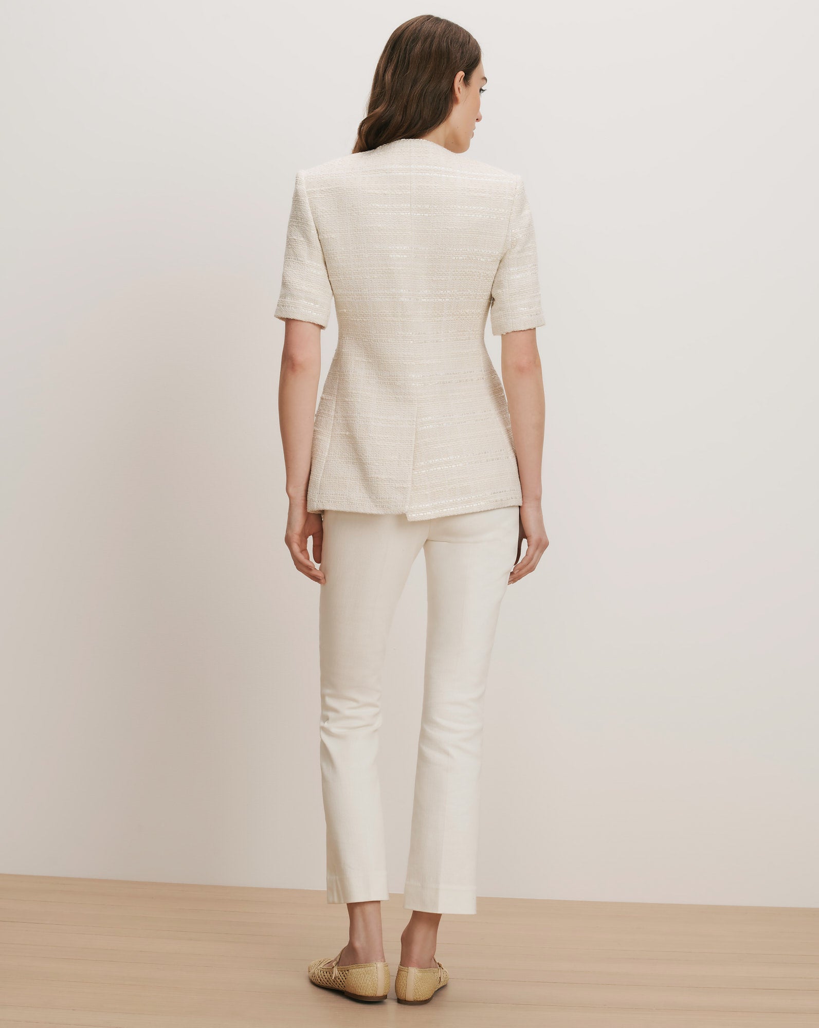 Bodie Tweed Jacket in Ecru | Veronica Beard
