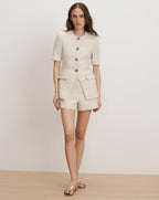 Veronica Beard Bodie Tweed Jacket - Ecru